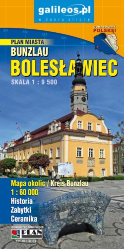 Okolice Bolesławca - widok mapy papierowej