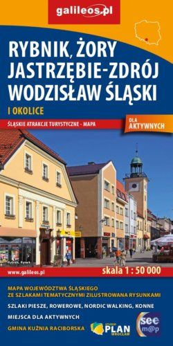 Rybnik, Żory, Jastrzębie-Zdrój, Wodzisław Śląski i okolice dla aktywnych. - widok mapy papierowej