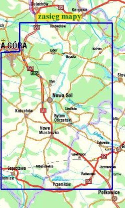 Powiat nowosolski - widok mapy papierowej
