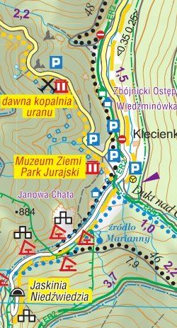Masyw Śnieżnika, Góry Bialskie, Góry Złote, Krowiarki - widok mapy papierowej