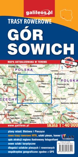 Trasy rowerowe Gór Sowich - widok mapy papierowej
