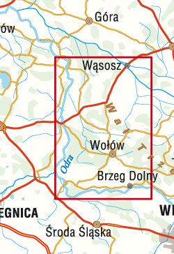 Ziemia Wołowska - widok mapy papierowej