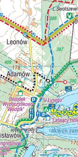 Zalew Sulejowski i okolice - widok mapy papierowej