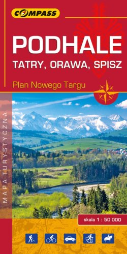 Podhale - Tatry, Orawa, Spisz - widok mapy papierowej