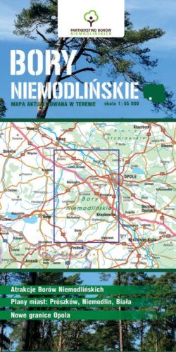 Bory Niemodlińskie - widok mapy papierowej