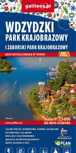 Wdzydzki Park Krajobrazowy i Zaborski Park Krajobrazowy - widok mapy papierowej