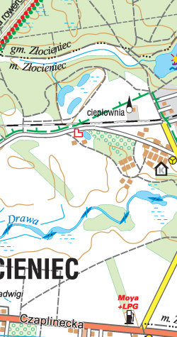Pojezierze Drawskie - część zachodnia - widok mapy papierowej