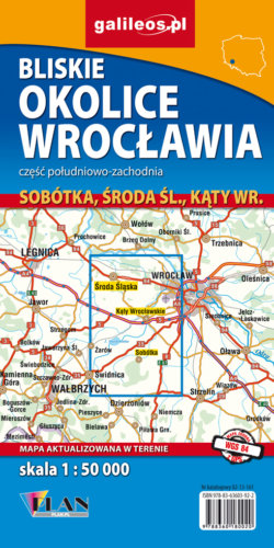 Bliskie okolice Wrocławia część południowo-zachodnia - widok mapy papierowej