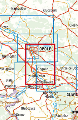 Okolice Opola - część południowa - widok mapy papierowej