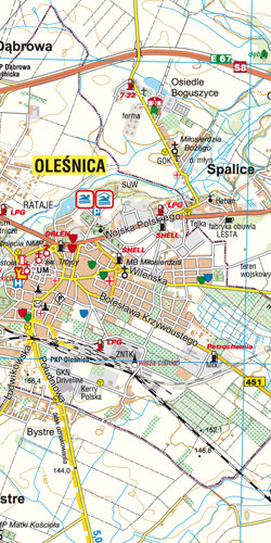 Powiat oleśnicki dla aktywnych - widok mapy papierowej