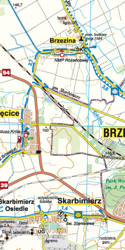 Powiat brzeski dla aktywnych - widok mapy papierowej