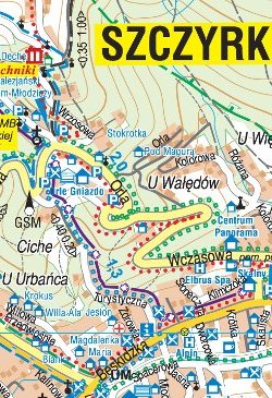 Wokół Skrzycznego - Beskid Śląski - widok mapy papierowej