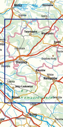 Powiat oleśnicki dla aktywnych - widok mapy papierowej