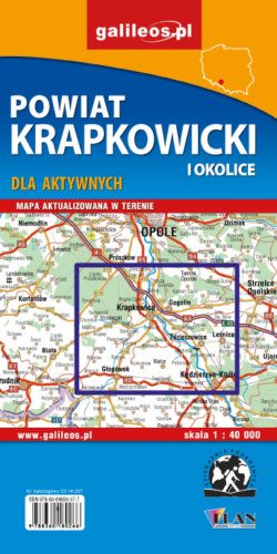 Powiat krapkowicki – mapa - widok mapy papierowej
