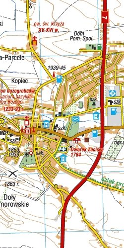Wyżyna Miechowska - widok mapy papierowej