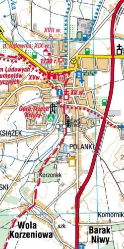 Okolice Radomia - widok mapy papierowej