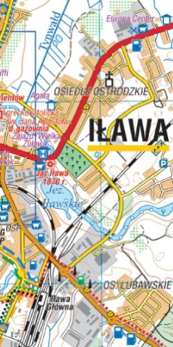 Pojezierze Iławskie, Wzgórza Dylewskie - widok mapy papierowej