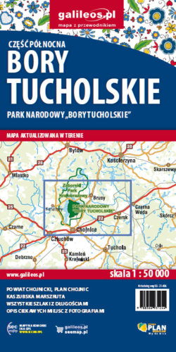 Bory Tucholskie - widok mapy papierowej