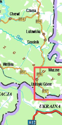 Bieszczady - Masyw Tarnicy 2022 - widok mapy papierowej