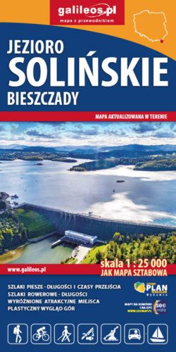 Bieszczady - Jezioro Solińskie 2022 - widok mapy papierowej