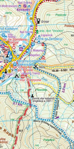 Bieszczady - Cisna i okolice 2022 - widok mapy papierowej
